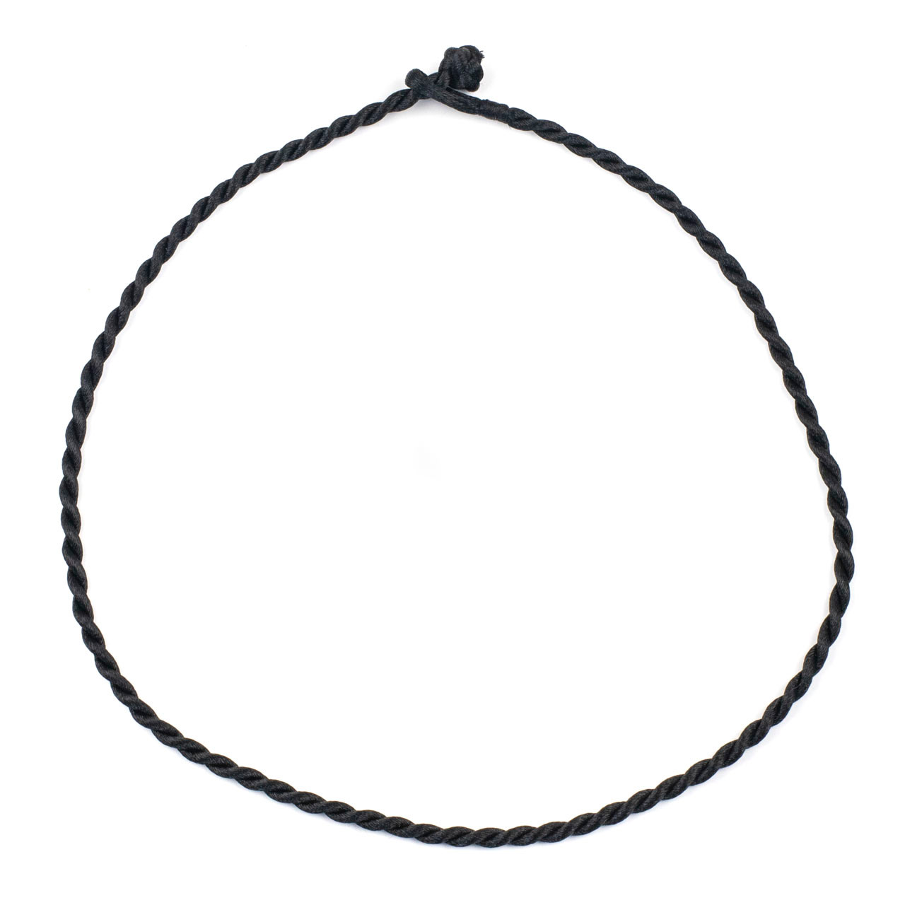 5mm Black Braided Leather Necklace