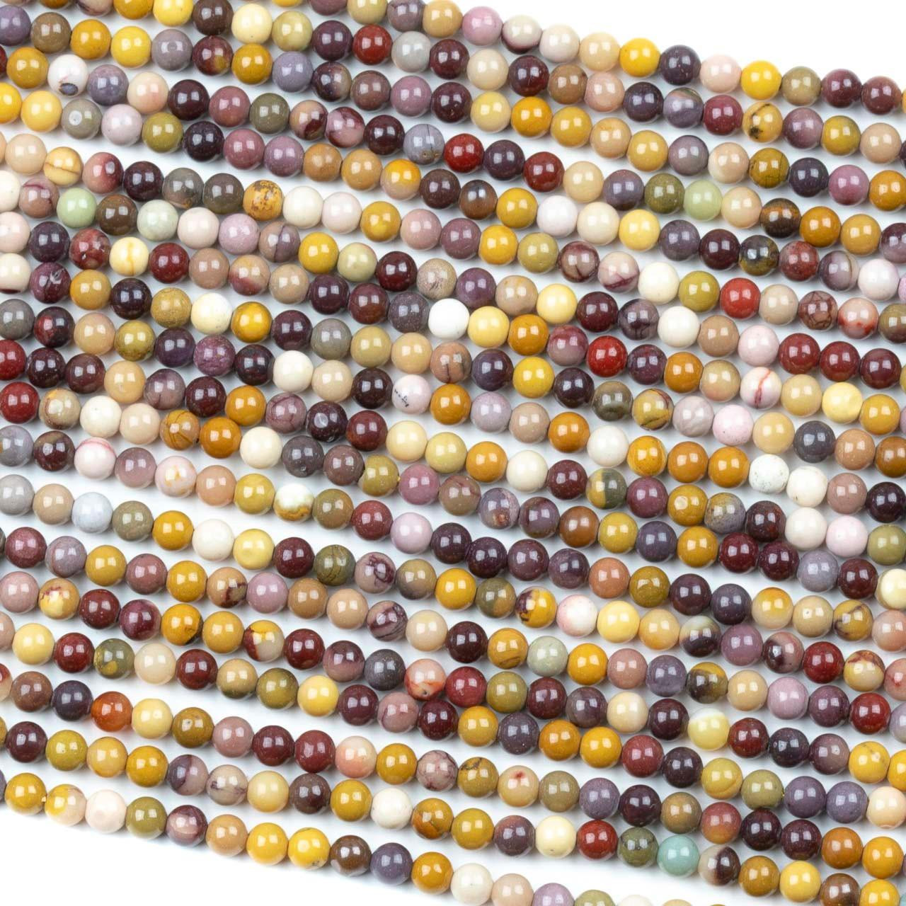 Mookaite 3mm Round Beads 15 inch strand - Main Image