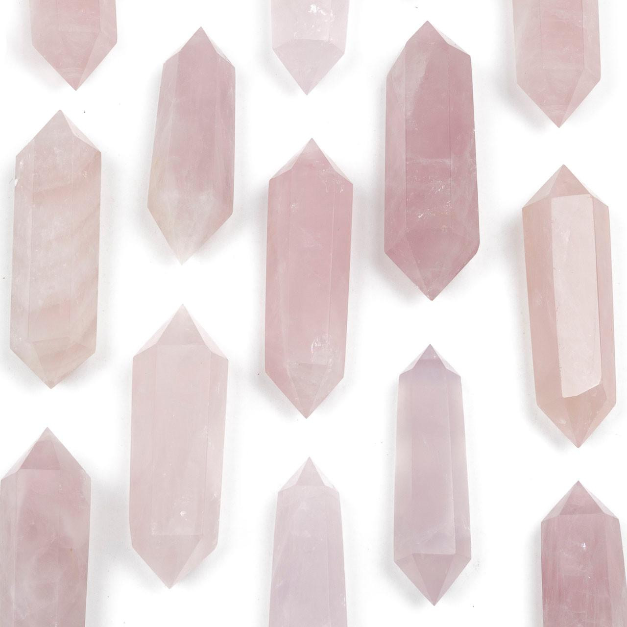 Rose Quartz Crystal Double Terminated Point Specimen approx