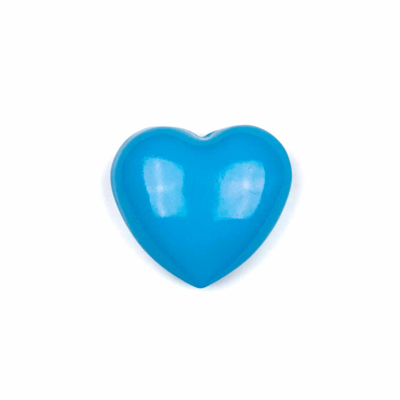 Brass 25mm Blue Heart Harmony Bell - 1 per bag