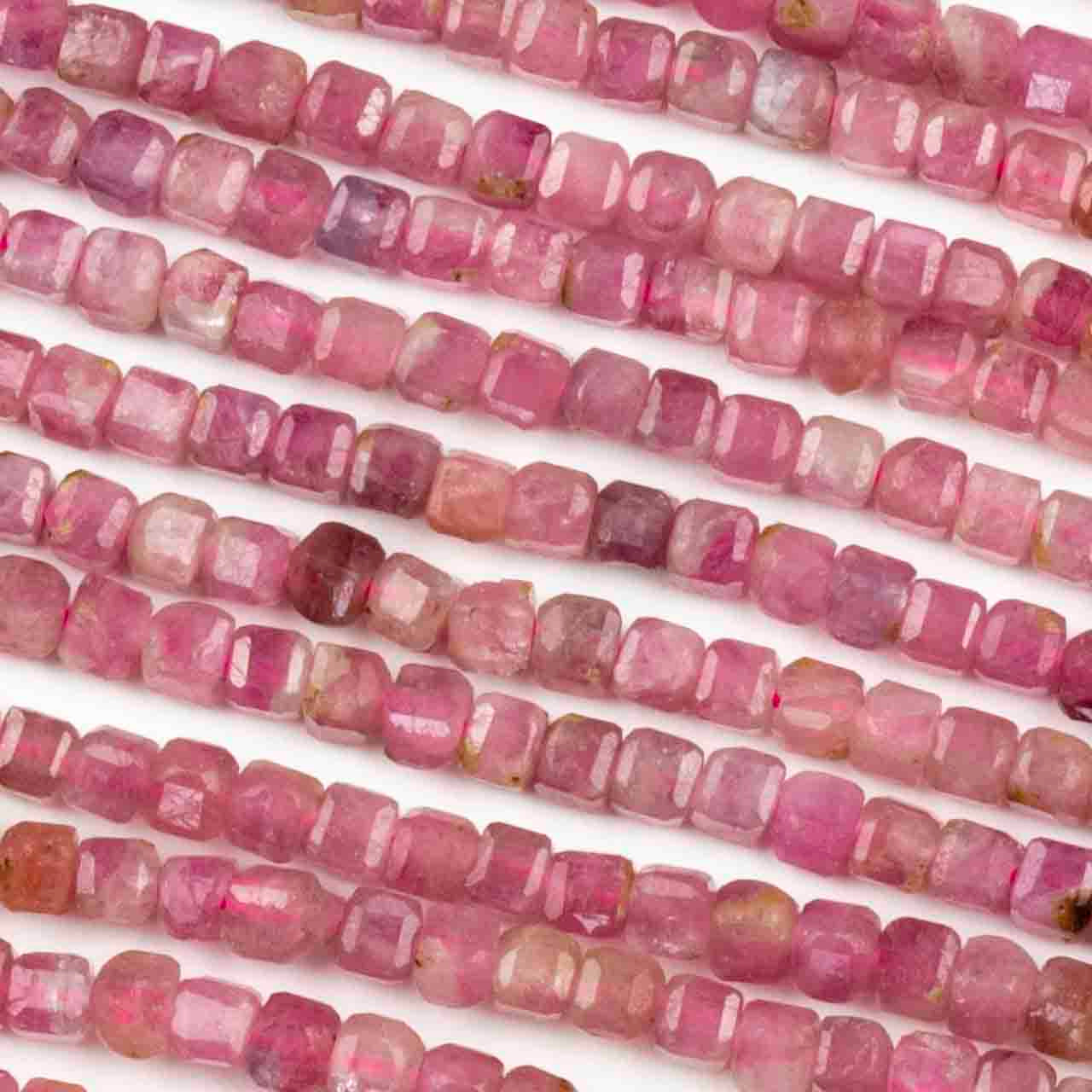 Raw Brass 2-2.25mm Faceted Cube Spacer Beads - approx. 8 inch strand -  DS034vb