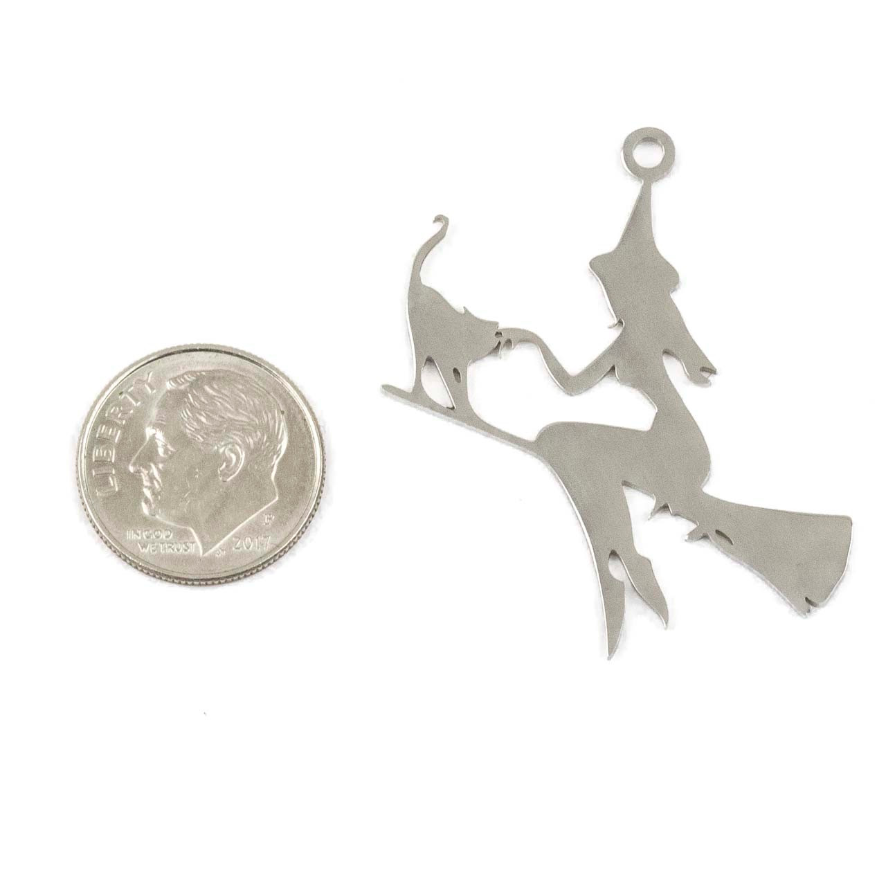 Silver Pewter (zinc-based alloy) 18x20mm Scaredy Cat Charms - 4