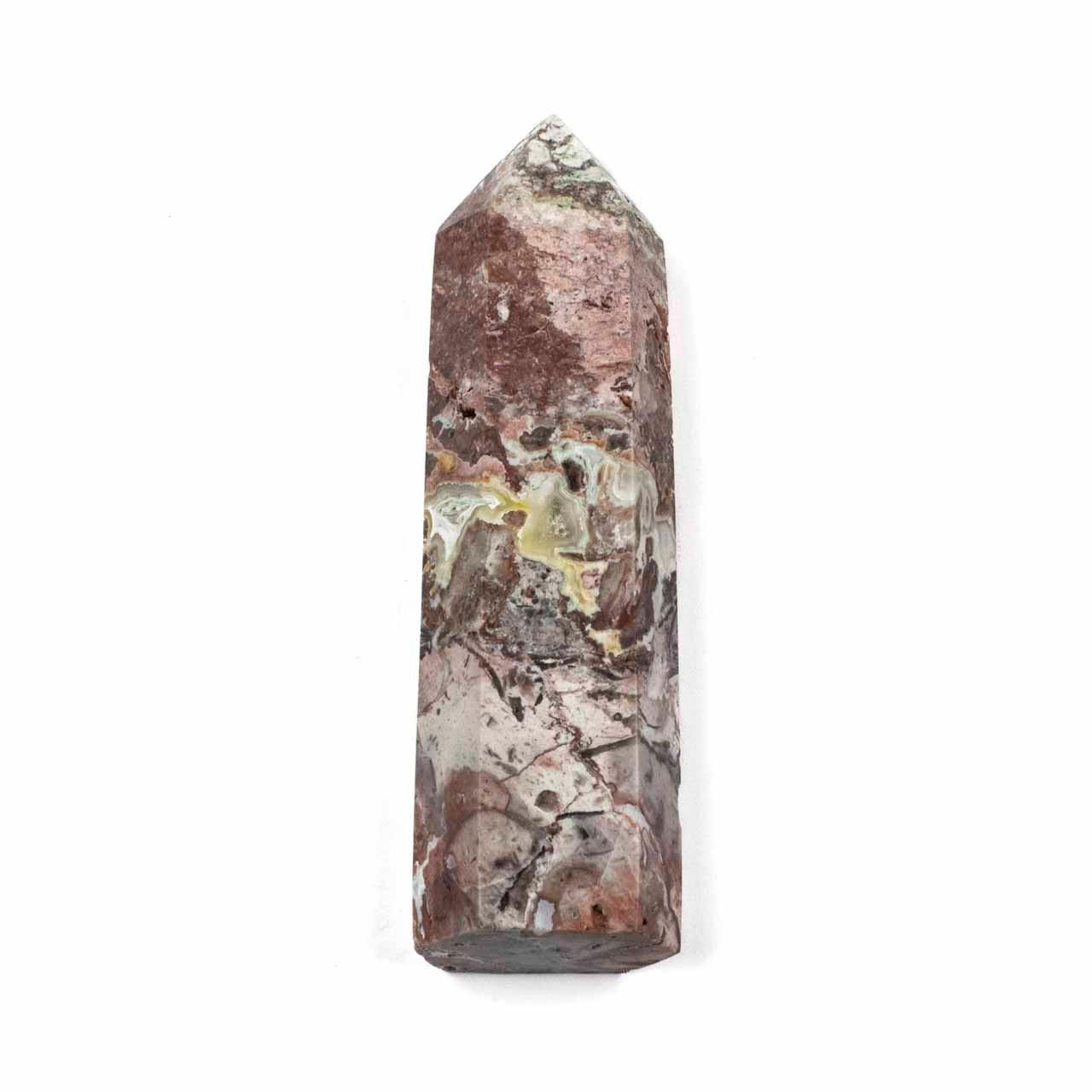 Mexican Laguna Lace Agate Crystal Large Tower - approx. 3.75-4