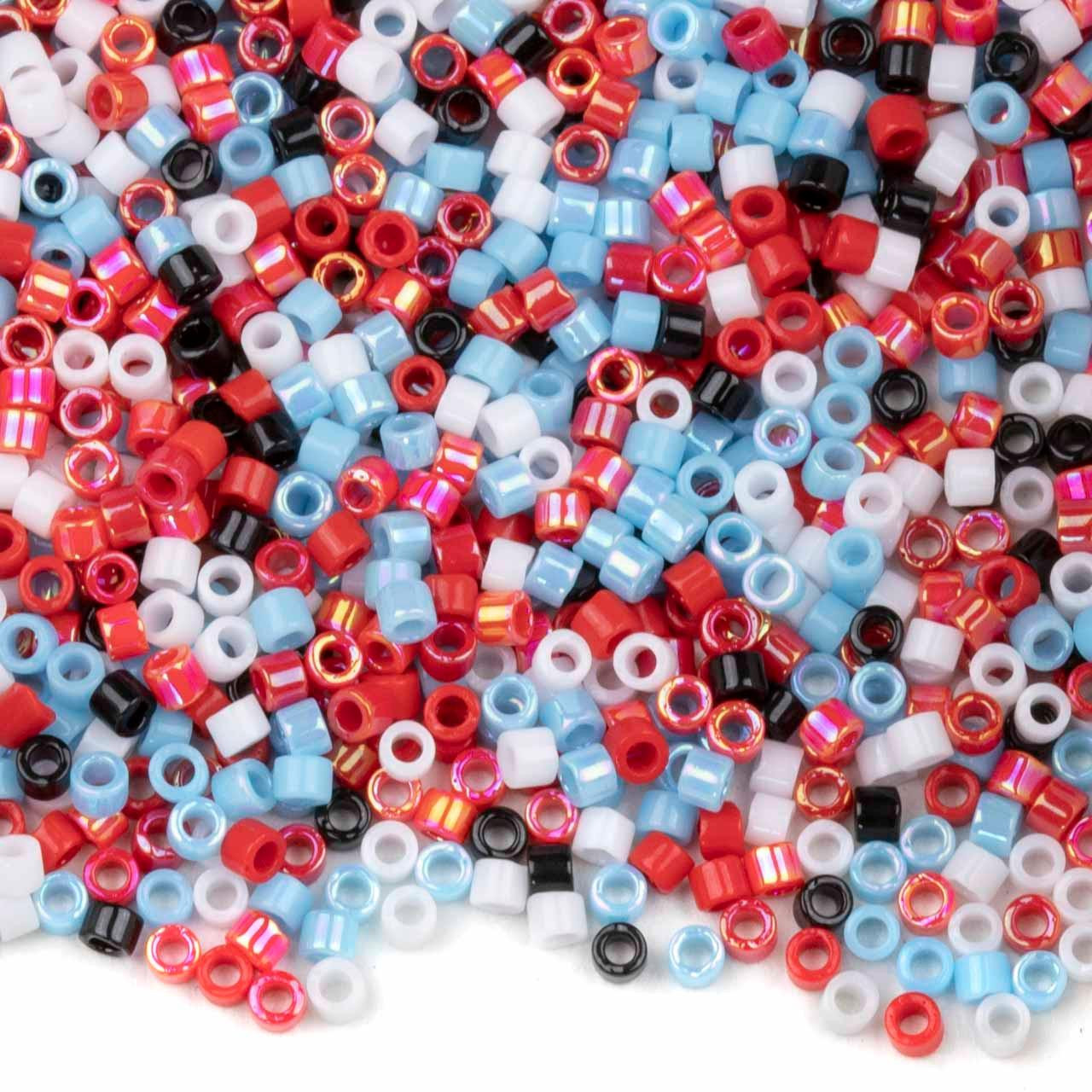 Miyuki 11/0 Summer Picnic Mix Delica Seed Beads - #MIX9016, 7.2