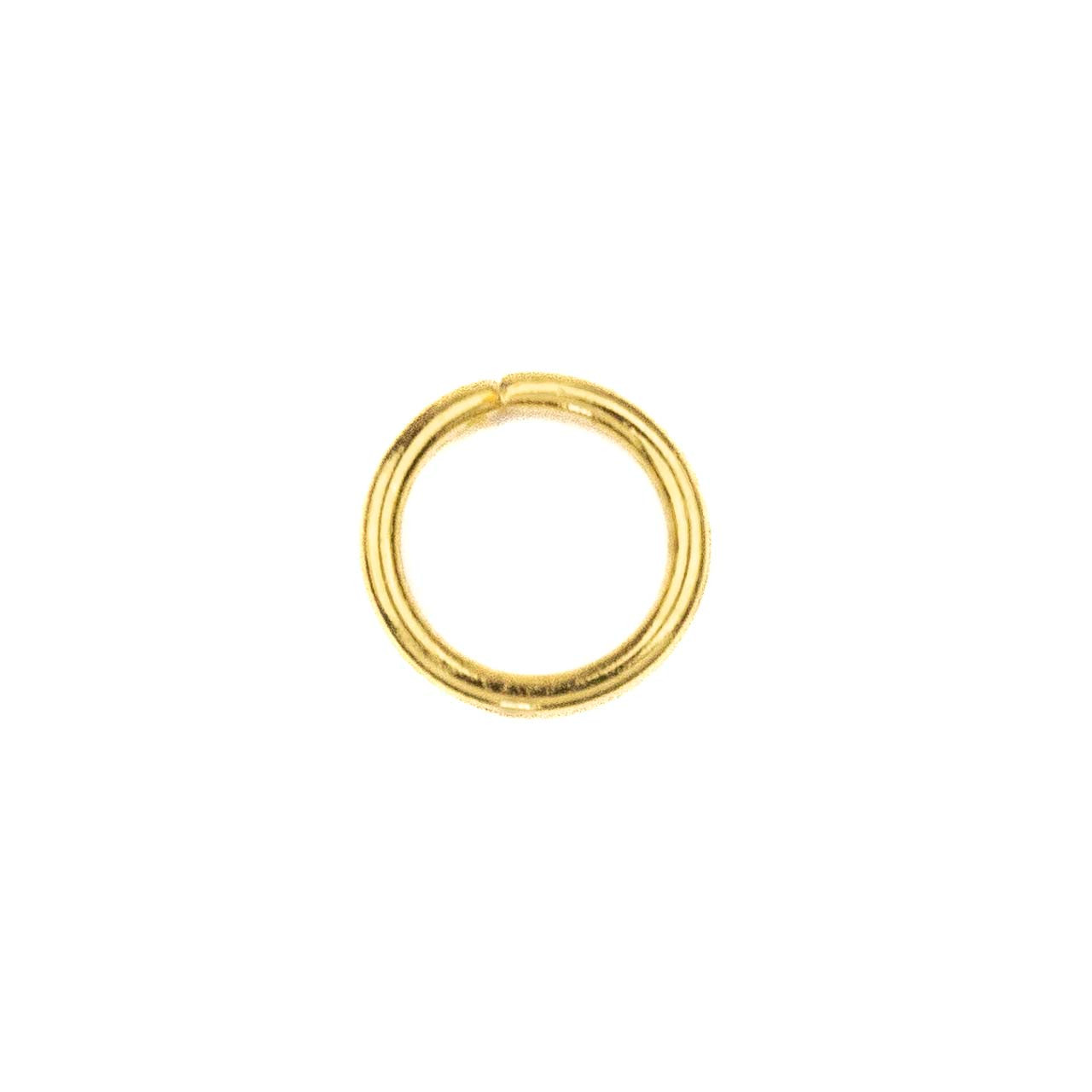 18k Gold Plated Stainless Steel 18 gauge 8mm Open Jump Rings - 100 per bag