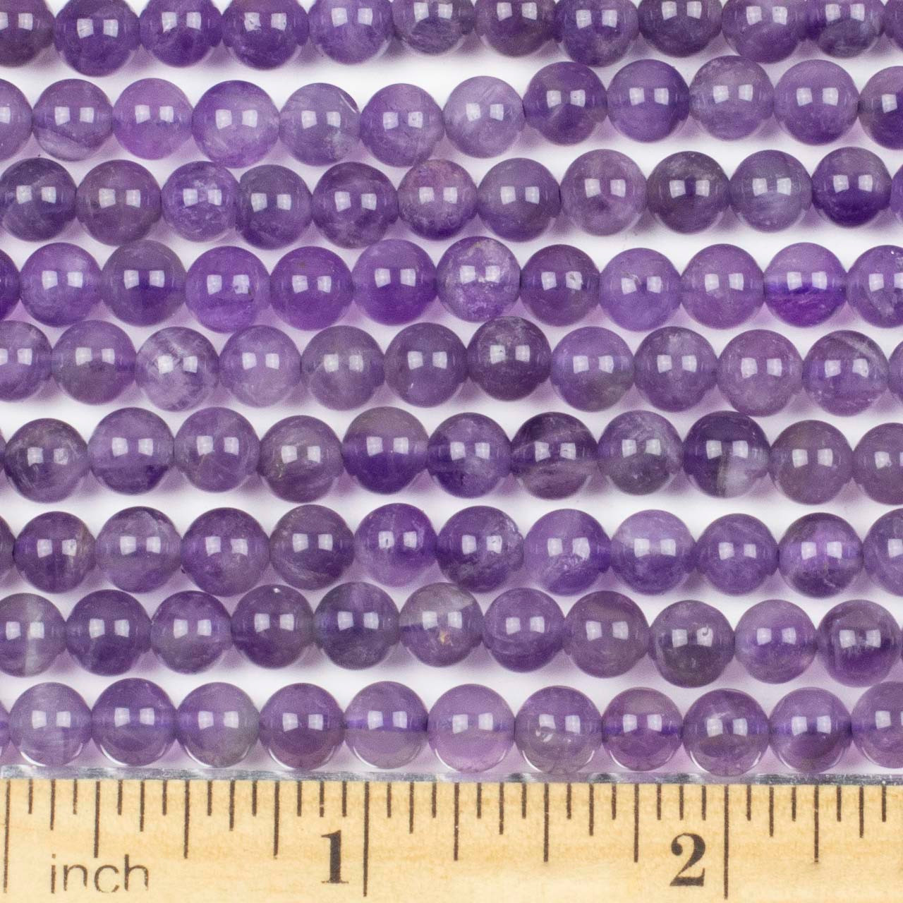 Amethyst 8 mm round beads strand - 12 inch 