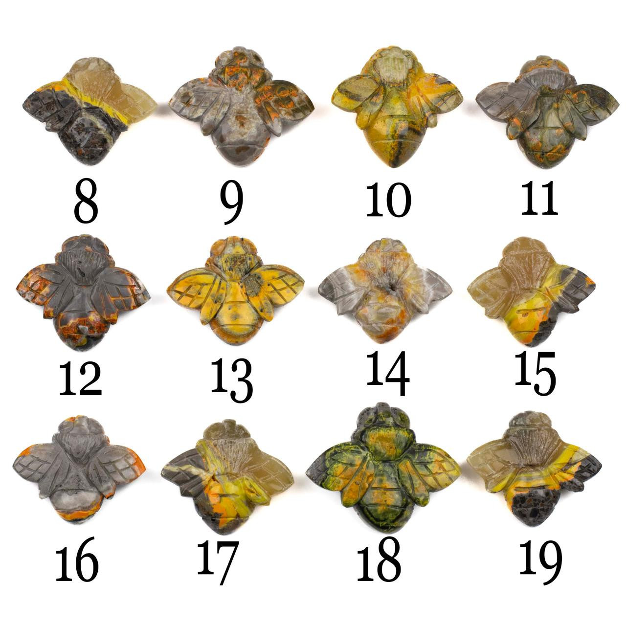Bumble Bee Jasper approx. 35x40mm Top Side Drilled Bumblebee