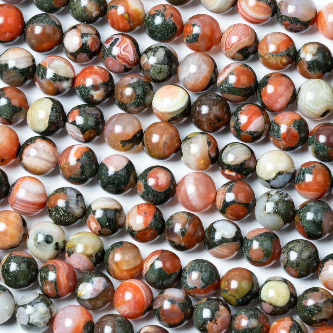 8mm Natural Red Agate Beads Round