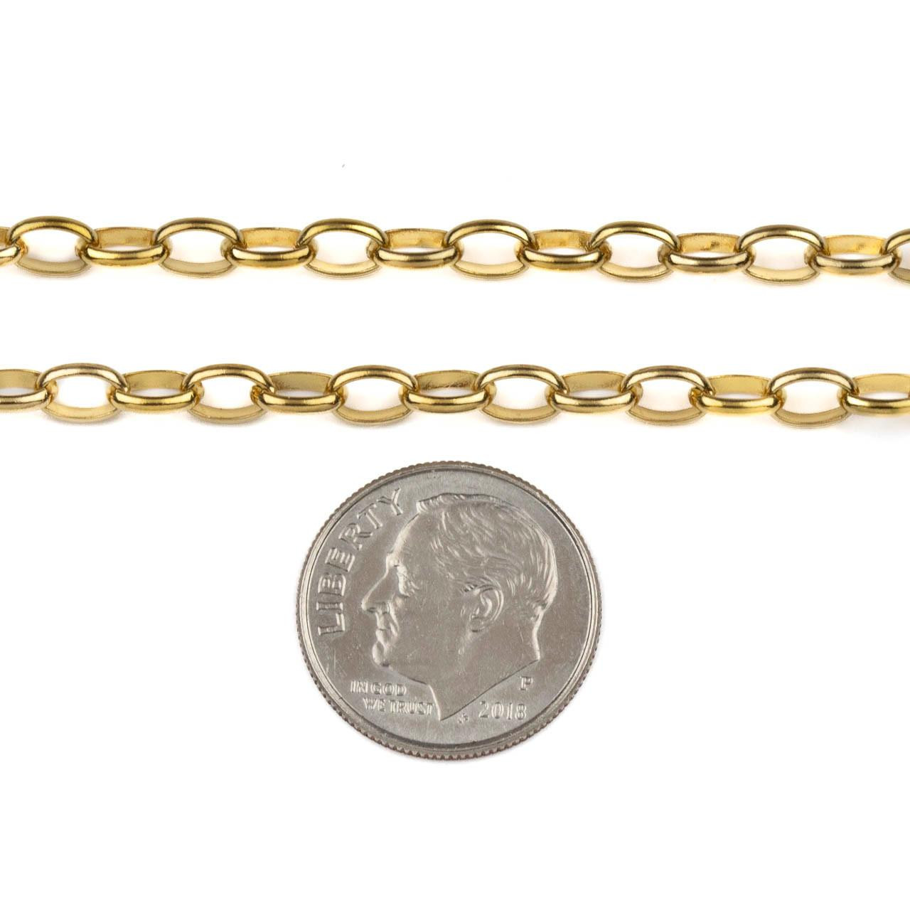 316 Stainless Steel Cable Chain - Soldered 3.8x5.5mm Flat Oval Links