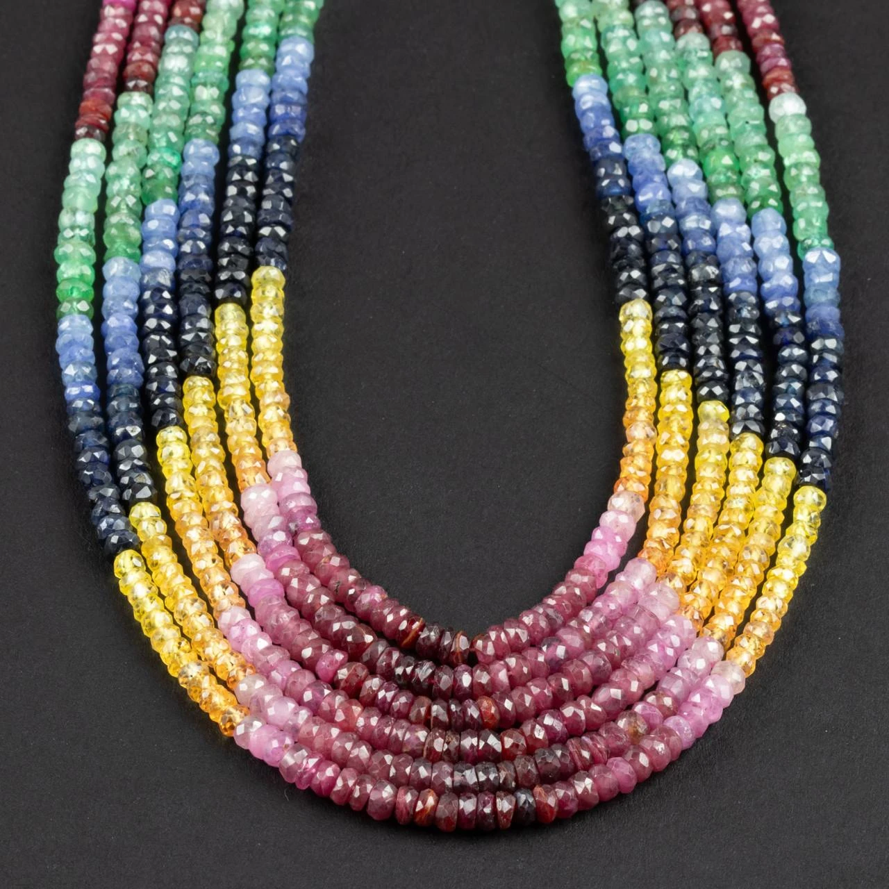Ombre Rainbow Sapphire approx. 2x3-3x4mm Faceted Irregular  display picture 3