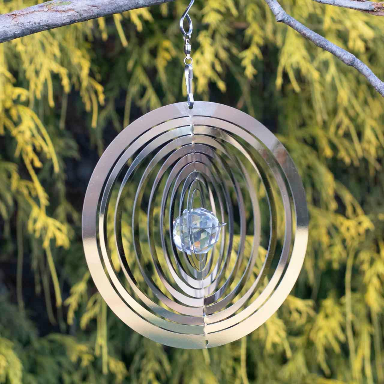 Stainless Steel Kinetic Wind Spinner - Silver Galaxy with 30mm