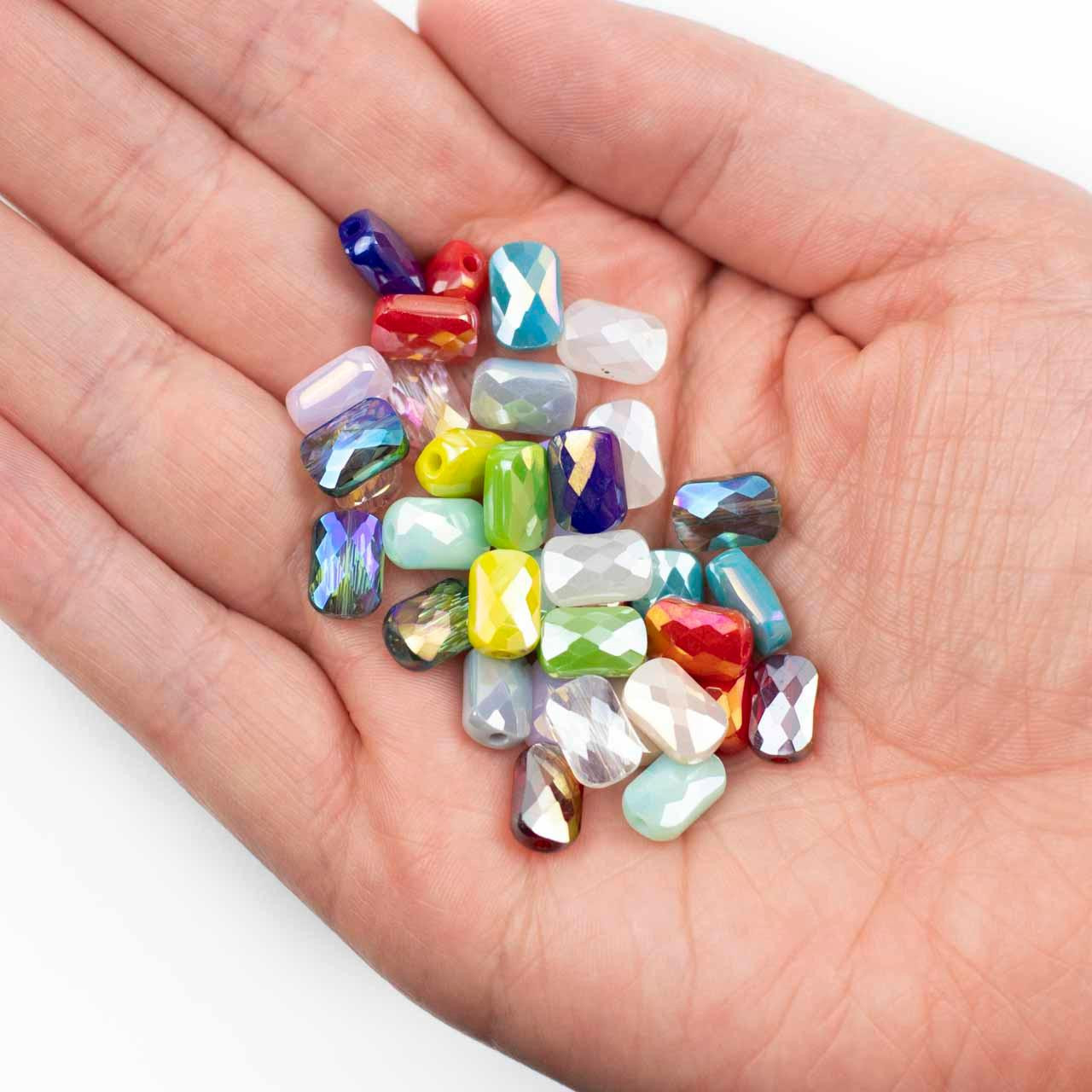 Crystal Beads - 6x9mm Faceted Rectangle Beads - Cherry Tree Beads