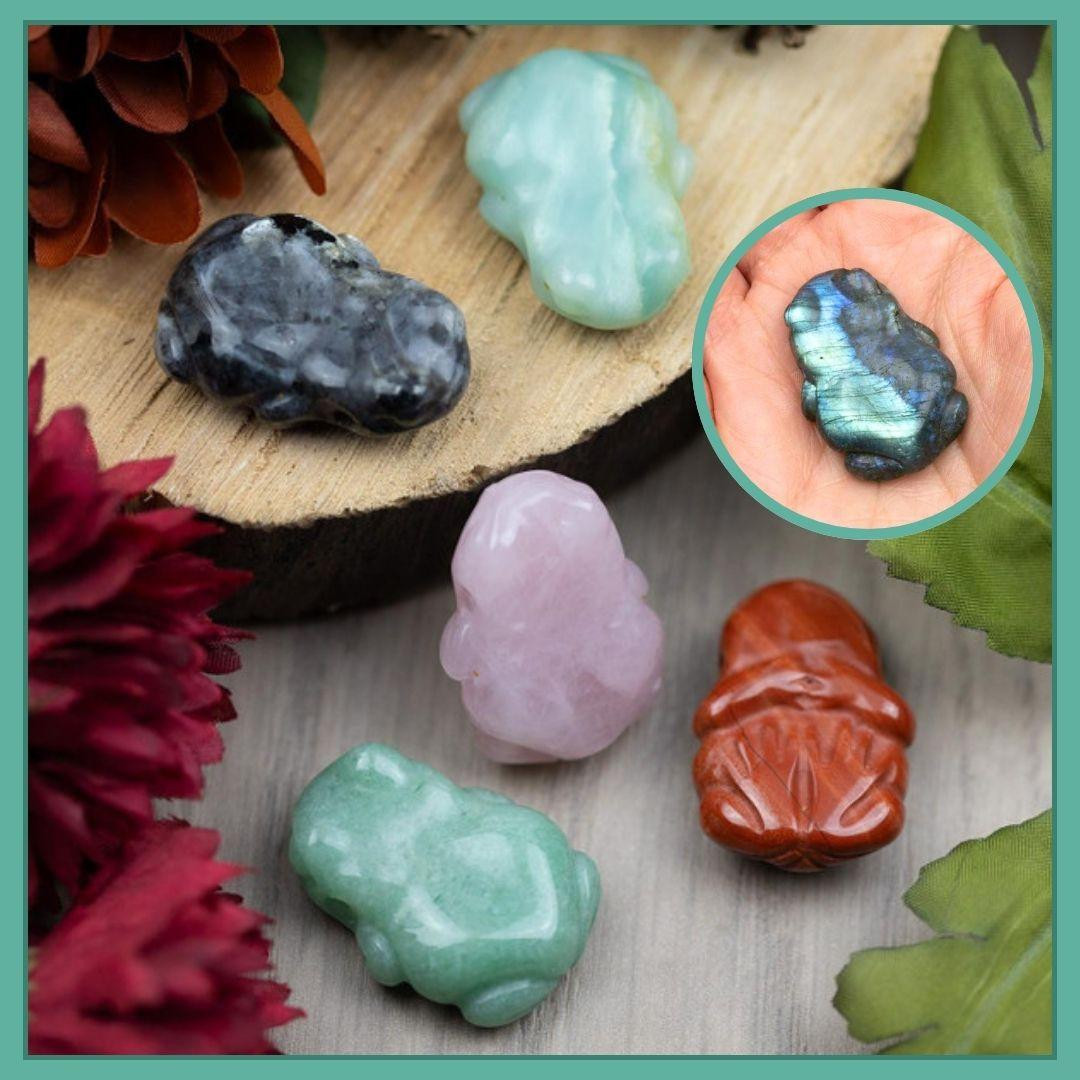 Green Girl Studios Natural Gemstone 24x36mm Frog Focal - 1 per bag