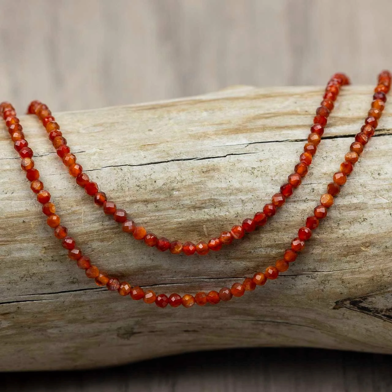 BOGO Red Agate 2mm Faceted Round Beads - 15 inch strand - Cherry 