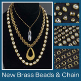 Brass Crystal Components & Chain