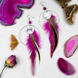 Magenta Boho Earrings