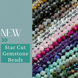 New Gemstone Star Cut Beads