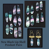 Black Lip Shell Pendant Pairs