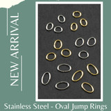 New Stainless Steel Oval Jump Rings