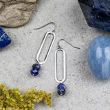 Sodalite Paper Clip Earrings