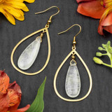 Quartz Teardrop Earrings