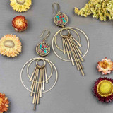 Tibetan Coin & Paddle Earrings