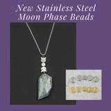 Stainless Steel Moon Phase Beads