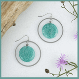 Amazonite Faceted Coin Earrings