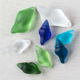 Sea Glass Conch Shell Pendants