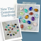 Tiny Gemstone Teardrops