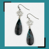 Lotus Teardrop Earrings