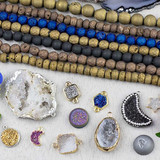 Druzy Agate Beads & Pendants