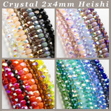 Crystal 2x4mm Faceted Heishi Beads