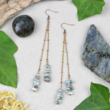 Larimar Chip Earrings