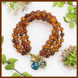 Amber Multi Strand Bracelet