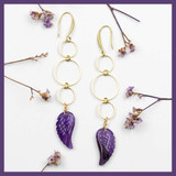 Gemstone Wing Earrings