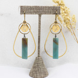 Amazonite Rectangle Earrings