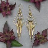 Brass Kite & Paddle Earrings