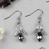 Crystal Angel Earrings