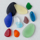 Sea Glass Free Form Pendants