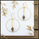 Tibetan Brass Hoop Earrings