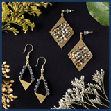 Geometric Brass Earrings