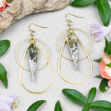 Ocean Jasper and Brass Earrings