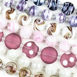 Beadthoven 5pcs Candy Handmade Lampwork Glass Beads Sweets Craft Beads  Drilled Hole Handmade Murano Glass Beads for Jewelry Making Bracelet  Necklace