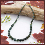 Moss Agate Graduated Necklace