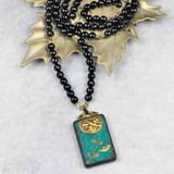 Tibetan Lotus Pendant Mala Necklace