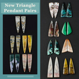 New Triangle Gemstone Pendant Pairs