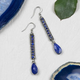 Wire Wrapped Lapis Earrings