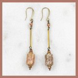 Cherry Blossom Agate Lantern Earrings