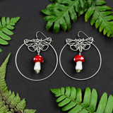 Moth & Mushroom Earrings